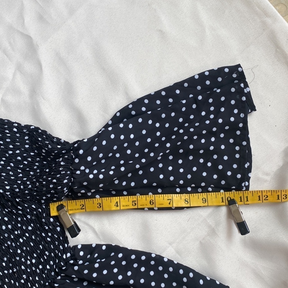 QED London Polka Dot Off Shoulder Top - Picture 7 of 9